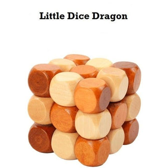 Little Dice Dragon Cube Wooden Puzzle Toy - Sticky Balls Boutique