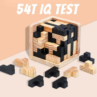 Creative 3D Wooden Cube Puzzle - Sticky Balls Boutique