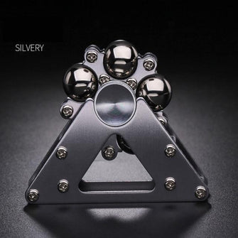New Silver Antistress Metal Fidget Spinner - Sticky Balls Boutique