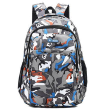 Orange And Blue Camo Design High-Quality Teen Backpacks - Sticky Balls Boutique