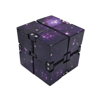 Galaxy Purple Infinity Fidget Cube Toy - Sticky Balls Boutique