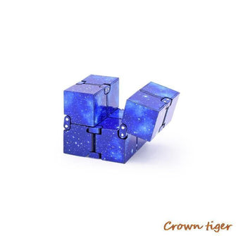 Galaxy Blue Infinity Fidget Cube Toy - Sticky Balls Boutique
