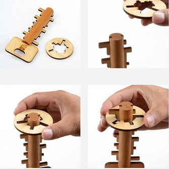  Kong Ming Unlock Wooden Puzzle Toy - Sticky Balls Boutique