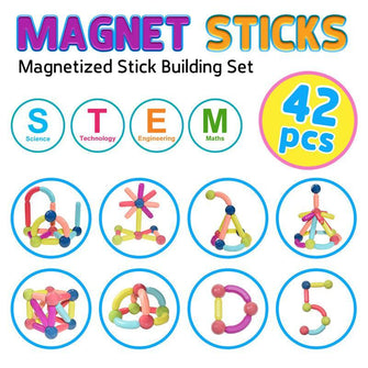  Magnetic Sticks Building Blocks Set - Sticky Balls Boutique