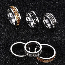 assorted Vnox Spinner Black Chain Ring for Men - Sticky Balls Boutique