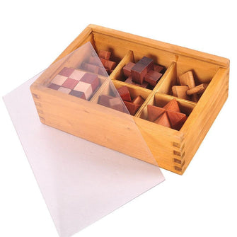 Wooden KongMing Lock Toy Game - Sticky Balls Boutique
