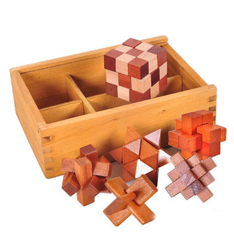 Wooden KongMing Lock Toy Game - Sticky Balls Boutique
